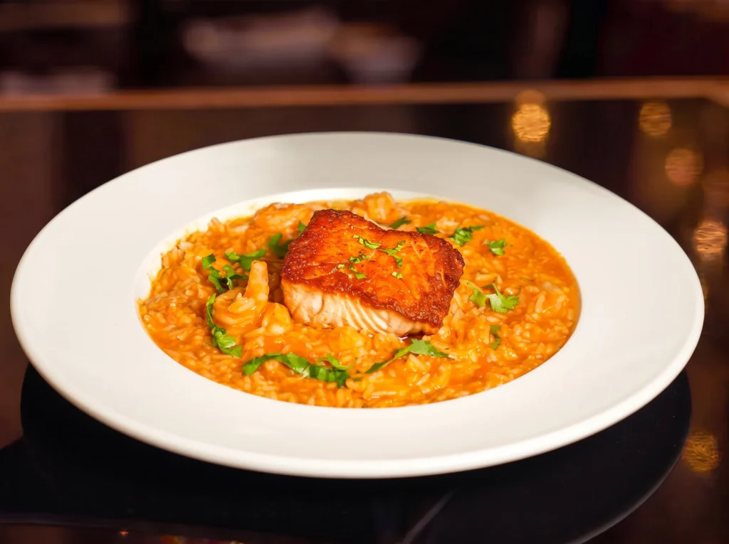 Creamy Rice with Salmon & Shrimp - Premium Japanese Cuisine at Kingdom Sushi
