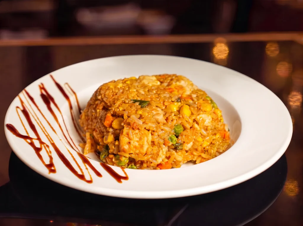 Fried Rice with Chicken - Premium Japanese Cuisine at Kingdom Sushi