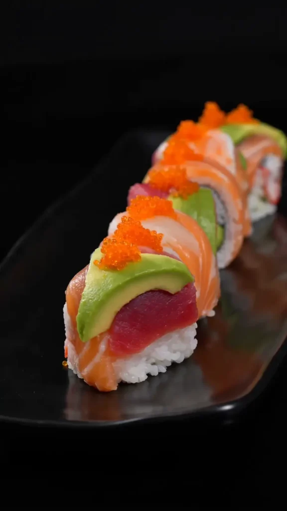 Rainbow Roll (8 pieces) - Premium Japanese Cuisine at Kingdom Sushi
