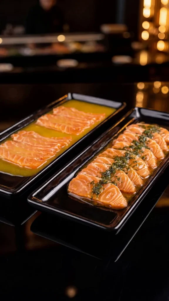 Salmon Carpaccio – fresh salmon dish at Kingdom Sushi Orlando