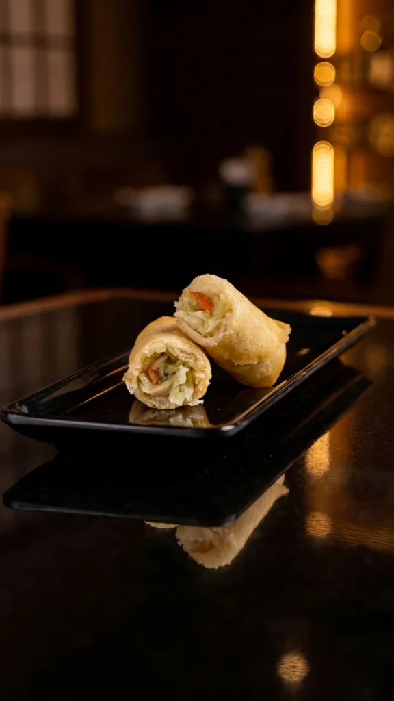 Spring Roll at Kingdom Sushi — crispy vegetable spring rolls served fresh