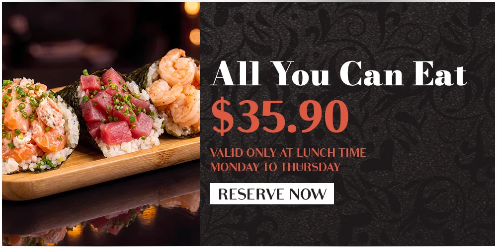 Savor an endless sushi feast for just $35.90.