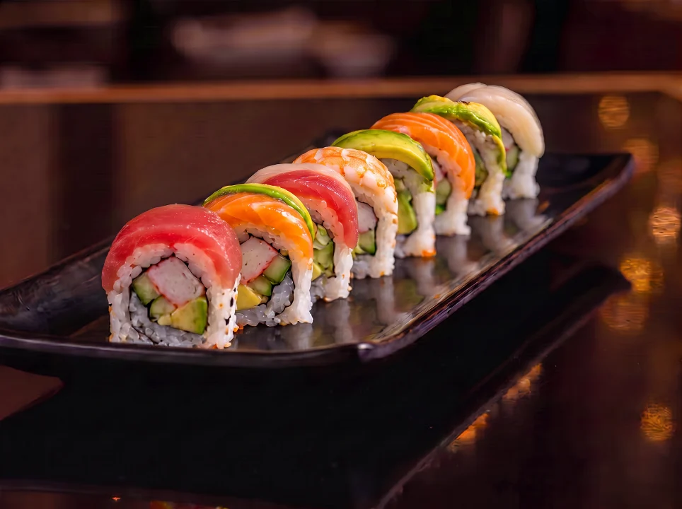 Rainbow Roll (8 pcs) - Premium Japanese Cuisine at Kingdom Sushi